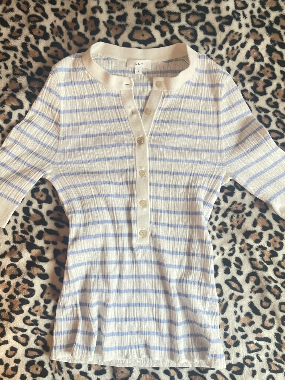 ♡ Light Blue Striped Summer Top